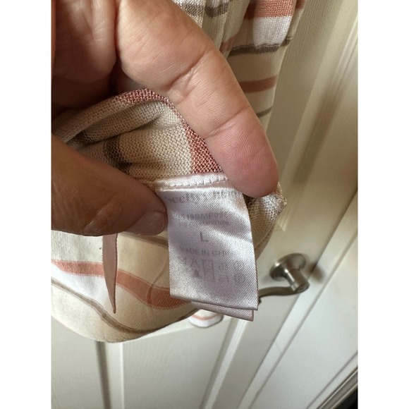 See By Chloe Striped Puff Sleeve Mock Neck Knit Top - Women's - Picture 4 of 7